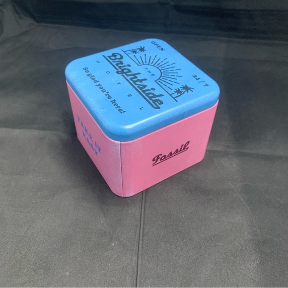 Fossil Storage & Organisation Square Tin Box - Picture 2 of 4